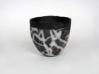 Raku Dark Pinch Pot